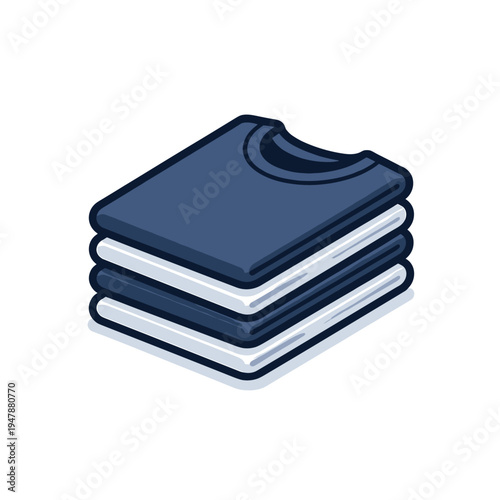 Stack of folded t-shirts in various colors