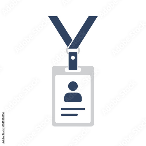 ID badge with lanyard for identification