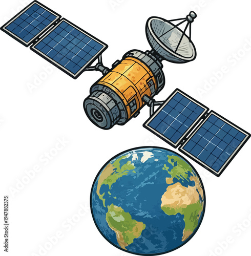 solar panel and globe transparent