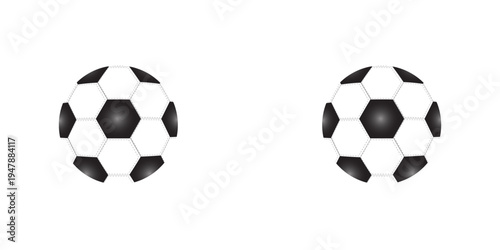 Set of soccer ball icons. Football symbol. Soccer Ball Set in Black Design.