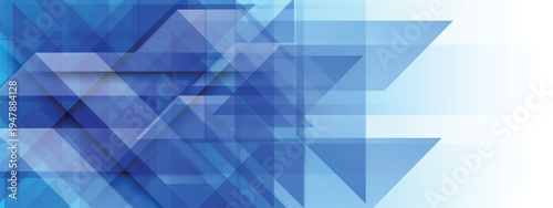 Blue glossy triangles abstract technology background with space for text. Modern background for business and presentation