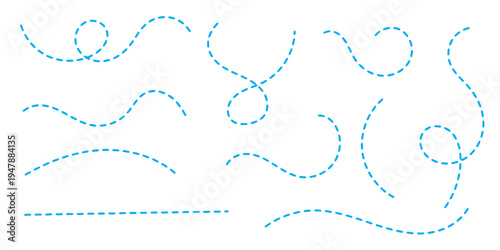 Spiral dotted line hand drawn. Vector illustration.