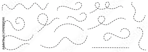  Dotted line trip dashed . Various black dashed and dotted lines.eps 10.