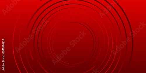 Vibrant red abstract spiral background with dynamic circular lines creating a hypnotic vortex effect. Great for tech, music, or energetic visual themes.