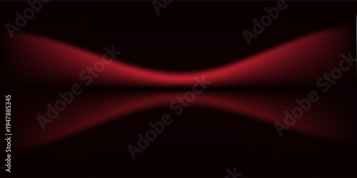 Abstract gradient podium background. Empty red 3D studio background. Clean scene for product presentation mockup template. eps 10