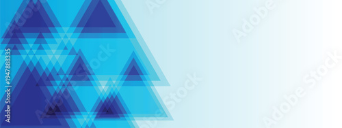 Blue glossy triangles abstract technology background with space for text. Modern background for business and presentation