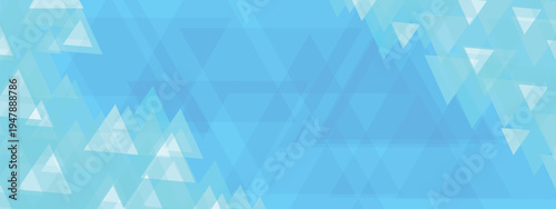 Blue glossy triangles abstract technology background with space for text. Modern background for business and presentation