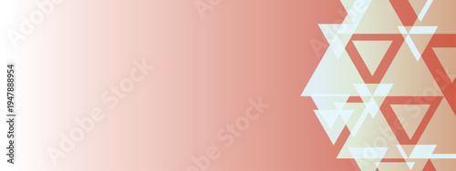 Red and Orange glossy triangles abstract technology background with space for text. Modern background for business and presentation