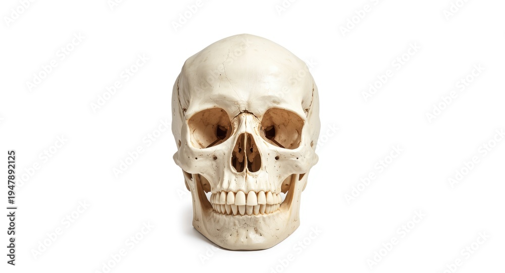 Obraz premium A skull image isolated on a bright white surface