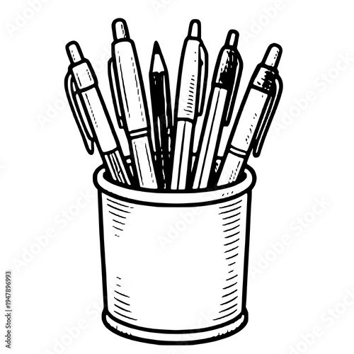 pencils in a cup