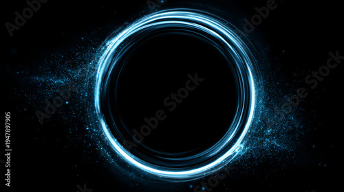 Futuristic Energy Ring with Glowing Light Effects