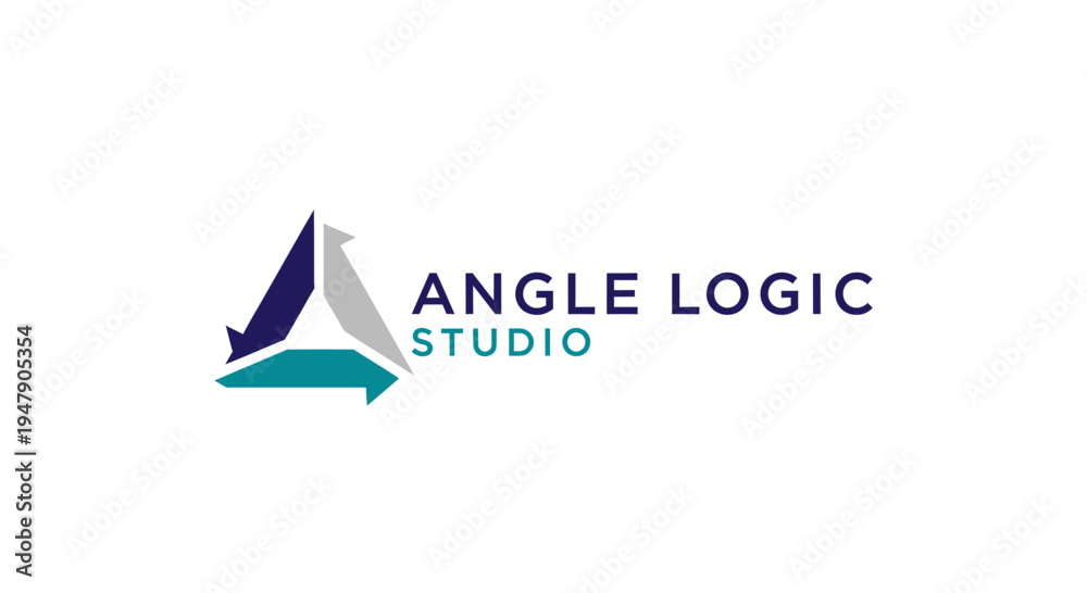 Obraz premium Angle Logic Studio Company Logo Design.
