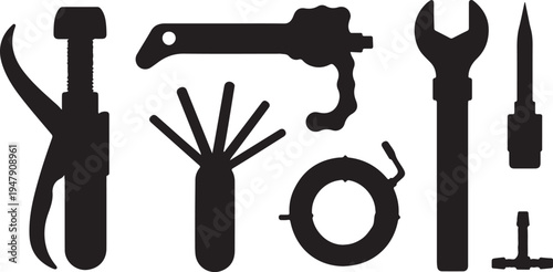 Cartoon illustration of a purple bench vise a hand tool for clamping objects cartoon style, hand draw.