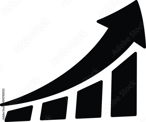 Business bar chart showing rapid growth