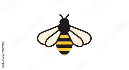 Black and yellow striped flying bee 1.
