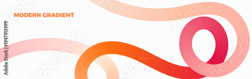 Abstract Gradient Line Pattern Modern Background. Dynamic wave ribbon. Geometric fluid curves. Squiggly graphic design element. Vector illustration poster