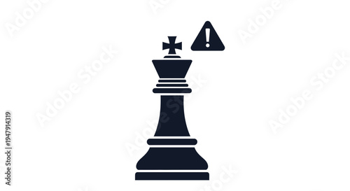 Black chess king piece icon symbol.