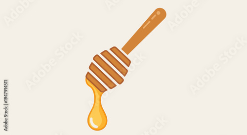 Honey dipper with golden honey 1.