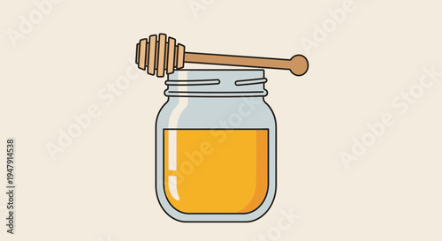 Honey in a glass jar 8.