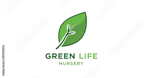 Green Life Nursery leaf logo.