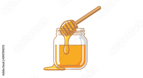Honey in a glass jar 21.