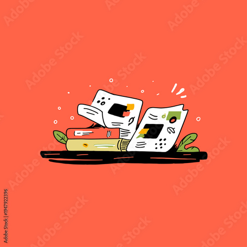 Brutalist DIY Zine Layout with Cut-and-Paste Collage Aesthetic