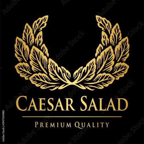 Caesar salad logo vector design