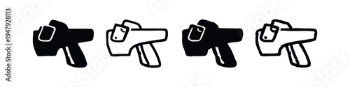 Handheld Megaphone and Loudspeaker Device Icon Set