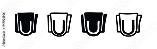 Minimalist Folded Document Icons Set