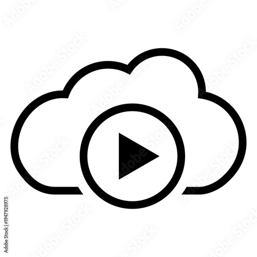 Cloud service vector icon. Cloud storage Illustration sign. Database symbol. Cloud drive logo.