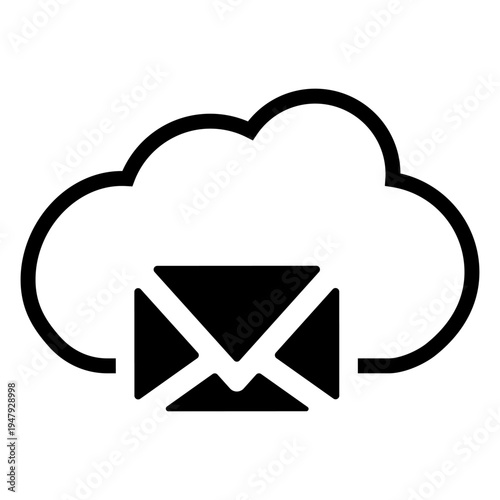 Cloud service vector icon. Cloud storage Illustration sign. Database symbol. Cloud drive logo.