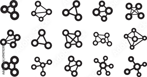 Molecular structures and connections in chemistry and science concept