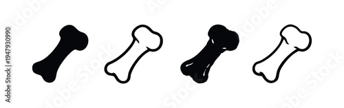 Small Bone Icon Set. Human Anatomy Skeletal System Vector.