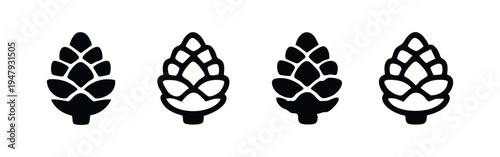 Hop Cone Icon Set