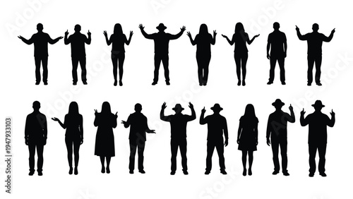 A group of people in various celebratory poses