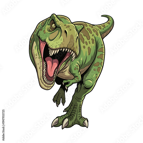tyrannosaurus rex dinosaur vector illustration