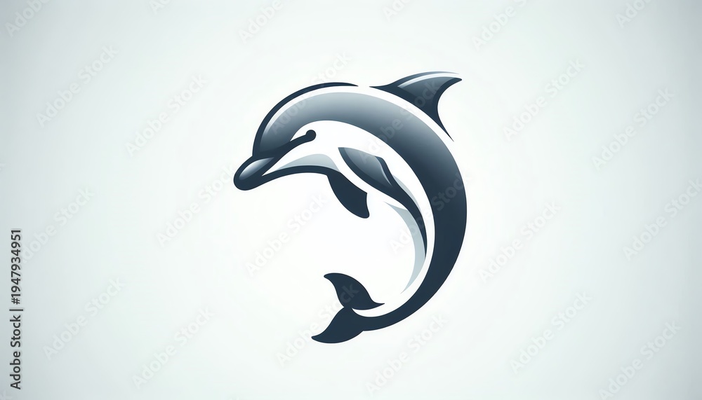 Fototapeta premium vector illustration of a dolphin
