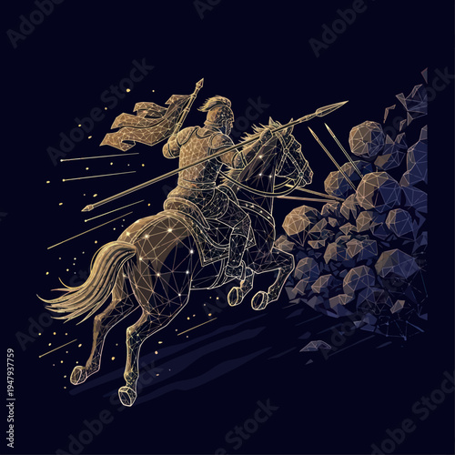 Centuar Archer Riding Horse Through Space.