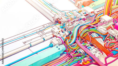 カラフルな配線