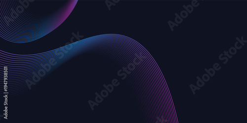 Amazing A stunning abstract and dynamic digital design with flowing colored waves over a dark background, smooth and curved lines, and a dotted pattern that creates a sense of movement and energy.