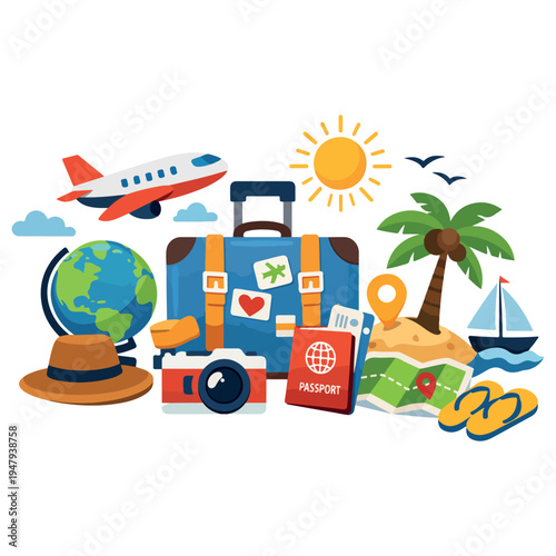 travel concept vector illustration design