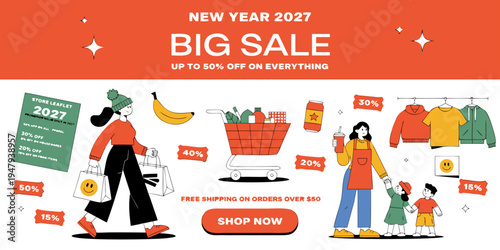 New Year 2027 Big Sale – Up to 50% Off Everything, Free Shipping Over $50, and Multi‑Tier Discounts on Fashion, Electronics, Groceries, and Gifts