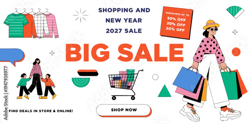 Shopping and New Year 2027 Big Sale – Discounts Up to 50%, 30%, and 20% with In‑Store and Online Deals for Fashion, Gifts, and Essentials