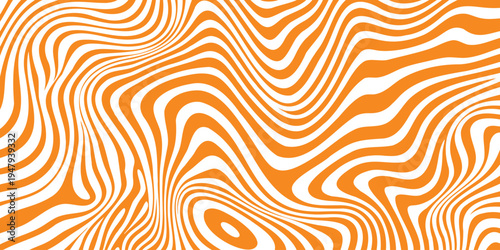 An orange and white abstract swirling pattern