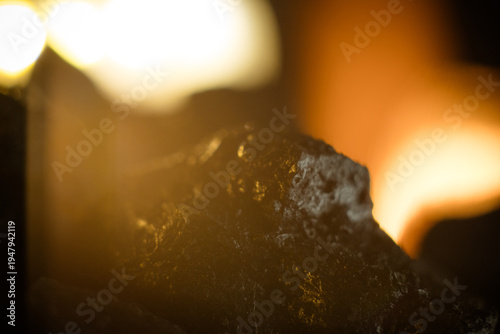 Macro photography of charcoal is a beautiful color