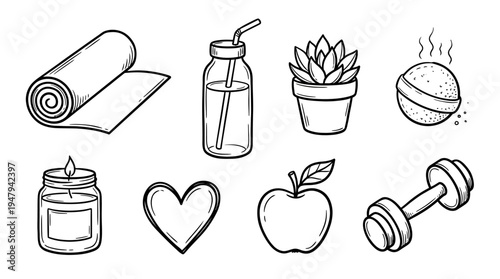 Wellness and Fitness Icons