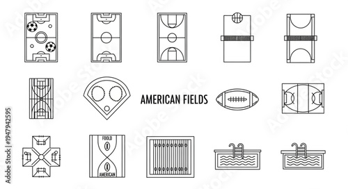 American Fields - A Collection of Sports Field Diagrams.