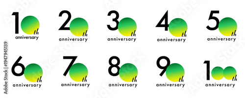 10年ごとの周年ロゴ_グリーン〜イエロー｜Ver.Sans-serif｜エコ,サステナブル,安心感,平和｜環境,サステナビリティ,再生可能エネルギー,農業,食品,オーガニック,ヘルスケア,ウェルネス,教育
Anniversary Logo,clean,eco,sustainable,eco-conscious