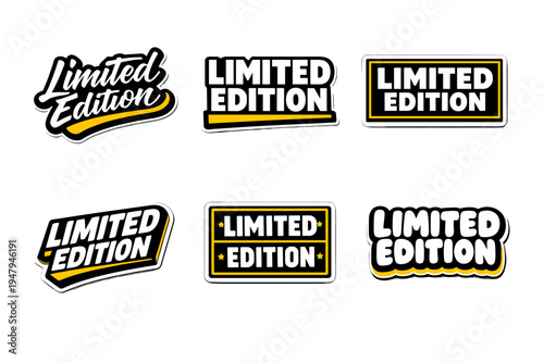Limited edition typography sticker design
