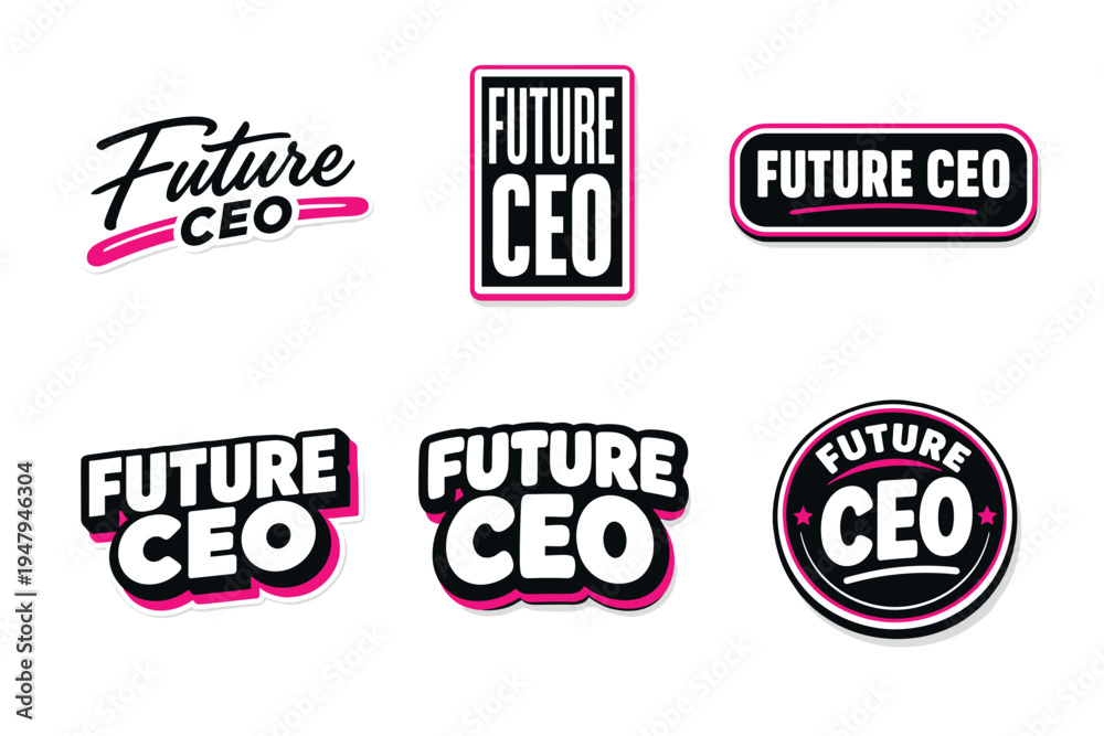Fototapeta premium Future ceo motivational typography sticker